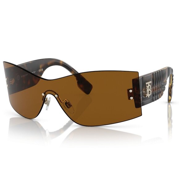Burberry Sunglasses Bella BE3137 110963 Brown Rimless Shield Sporty NEW - Picture 2 of 15